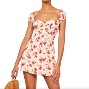 Reformation Jess Floral Print Mini Dress